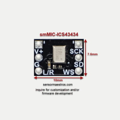 ICS43434 I2S Digital Microphone Ultra Small Breakout Board