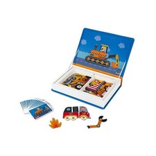 NEW.  Janod MagnetiBook 69 pc Magnetic Racer Vehicles Game
