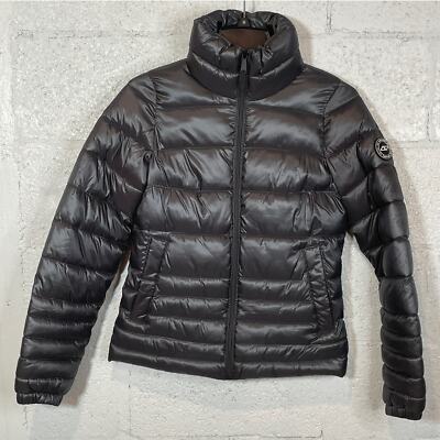 DKNY Womens Gray Pocketed Zippered Stand Collar Packable Puffer Jacket XS 