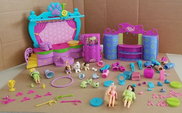 Polly Pockets Dazzlin Pet Show Club Groove Playsets Both Incomplete Look Read For Sale Online