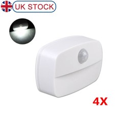 LED Motion Sensor PIR Night Light Cordless Battery Powered Closet Stair Lamp UK