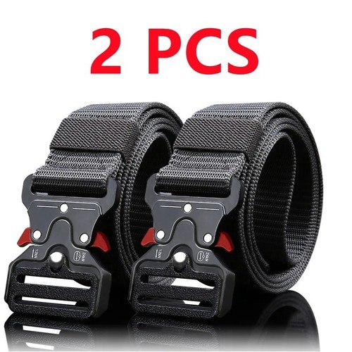 Quick Release Work Belt Tactical Men Army Webbing Nylon Military Waistbelt UK - Picture 9 of 27