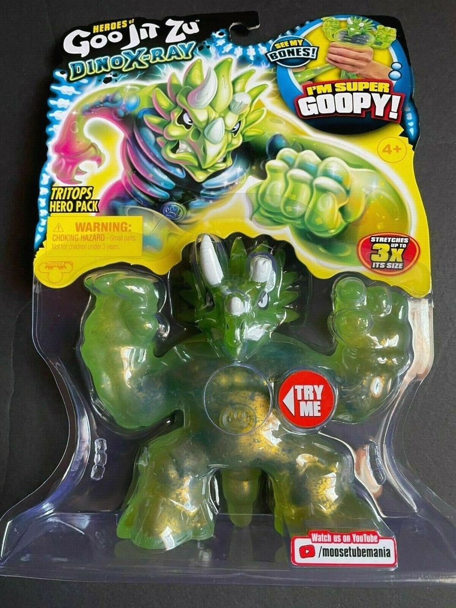 New HEROES of GOO JIT ZU Dino X-Ray Tritops Hero Pack Super Goopy