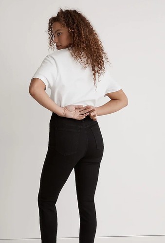 Damen Madewell High Rise 10 Zoll Skinny Jeans Größe 29. Vintage Waschung schwarz Knöchel ausgefranst - Bild 10 von 10