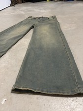 y2k vintage baggy Lightblue washed wide leg faded skater denim jeans 2000s -30in