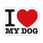 I Love My Dog Red Heart NYC Inspired Self-Adhesive Vinyl Sticker for Car, Laptop