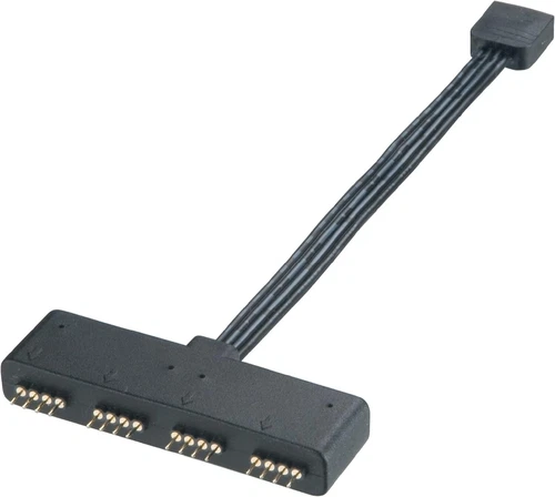 Akasa 4-Pin RGB LED Fans or LED Strips Splitter Cable 10cm Aura Sync