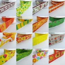 16 STYLE Wired Mix Ribbon Printed Design Taffeta Bow Flower BUY 1 2 4m+ WX 310