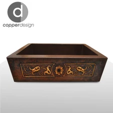 Copper Apron/Farmhouse Kitchen Sink Design #01  22"x16"x7" NO CUSTOMS TARIFF