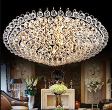 80cm Luxury Crystal Chandelier Flush Mount Ceiling Light Fixture Modern Lighting