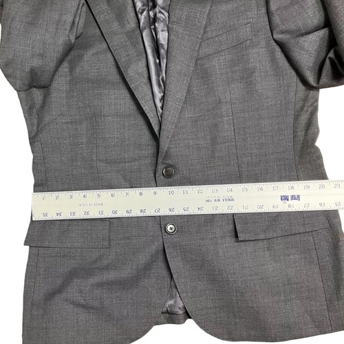 J Crew Suit Jacket 42S Grey Ludlow Slim Stretch Italian Wool Charcoal Lanificio - Picture 6 of 13