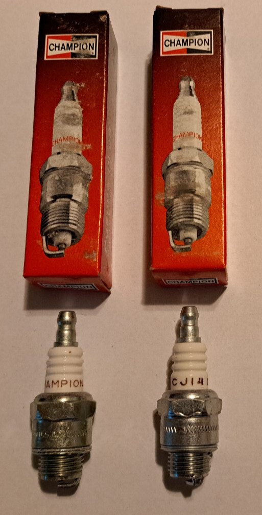 2 PACK - Genuine OEM Champion Spark Plug CJ14, Copper Plus Spark Plug, 846