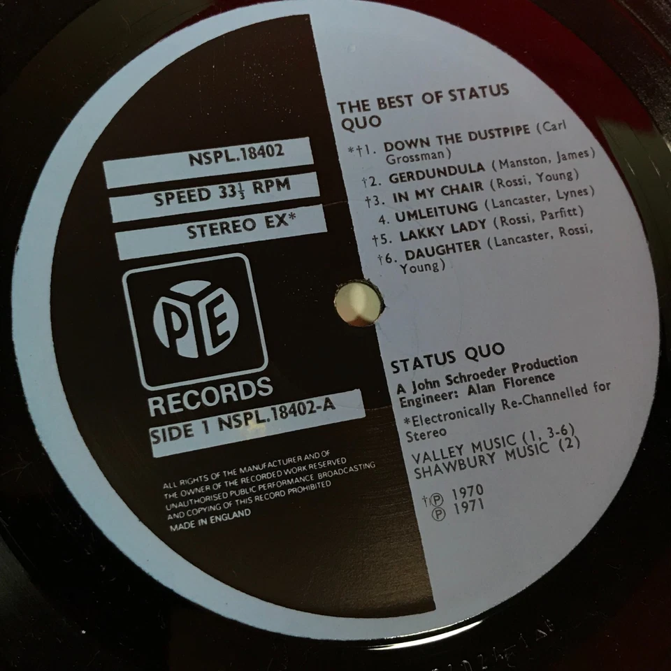 The Best Of Status Quo 1973 UK Pye vinyl LP Gerdundula Railroad Mean Girl - Image 3 of 4