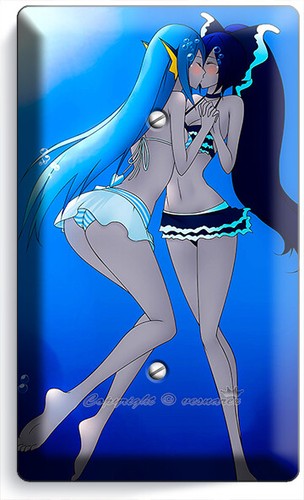 ANIME NATACIÓN LESBIANA NIÑAS BESAR LUZ INTERRUPTOR SALIDA PLACAS DE PARED DORMITORIO ARTE - Imagen 6 de 34