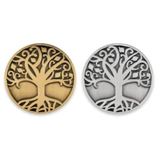 PinMart's Tree Of Life Lapel Pin Jewelry Antique Gold or Silver