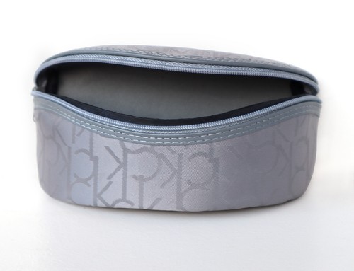 CALVIN KLEIN CLAMSHELL GLASSES CASE with ZIPPER- GREY *NEW*FREE POST - Picture 3 of 3