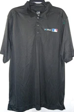 Cutter & Buck Men Polo Shirt Collared Short Sleeve Button Up Top Blue Size L NWT