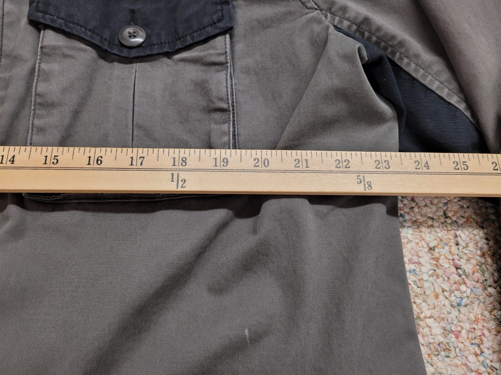 Gap Jacket Mens Large Grey Snap Button Chore Pock… - image 11