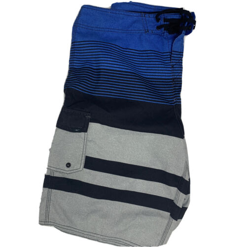 O'NEILL Hombre Pantalones Cortos Bañador Talla 36 Gris Negro Azul Corto Usado - Imagen 3 de 5