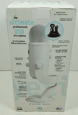 Blue Yeti USB Microphone Whiteout with Deco Gear Microphone Wind