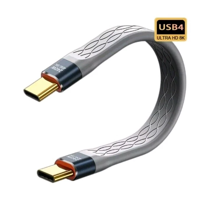 USB4 Kabel USB-C-C Ladekabel kurzes Datenkabel 240W Schnellladekabel 13cm kurz - Bild 3 von 4