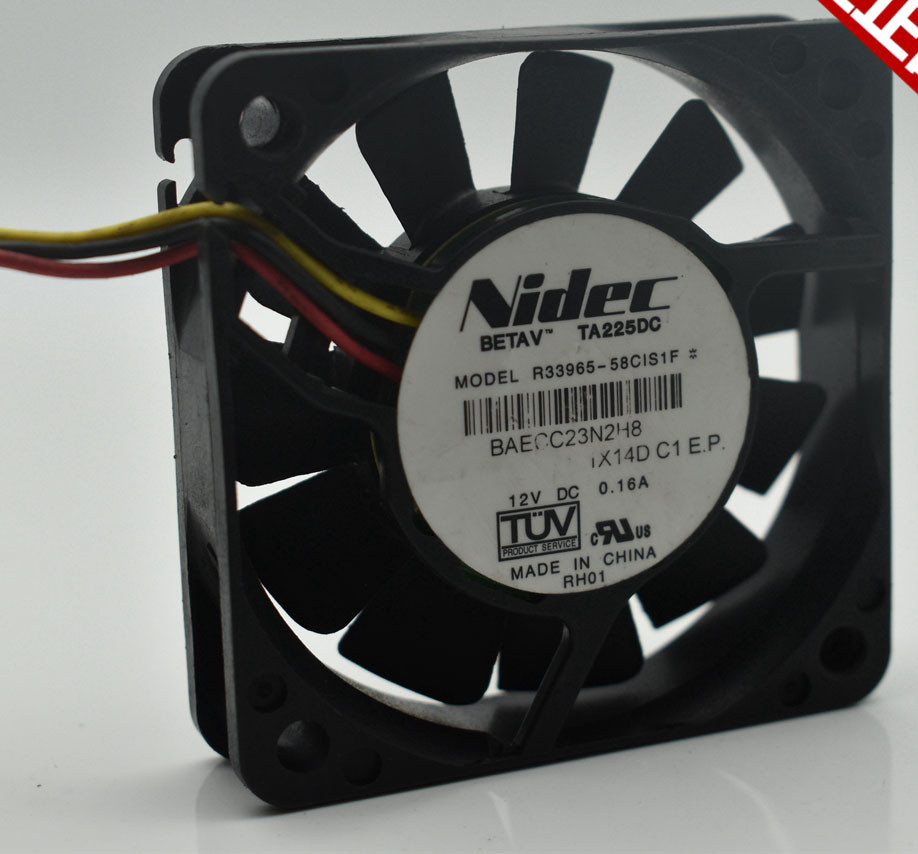 Nidec 6015 TA225DC R33965-58CIS1F DC12V 0.16A Cooling Fan 3pin | eBay