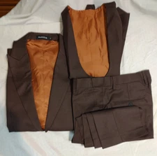 Wangyue Mens Suit 3 Piece Slim Fit Suits for Men Wedding Sz S