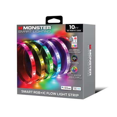 Smart 10ft Indoor Multi-Color LED Light Strip, Sound Reactive, Razer Chroma