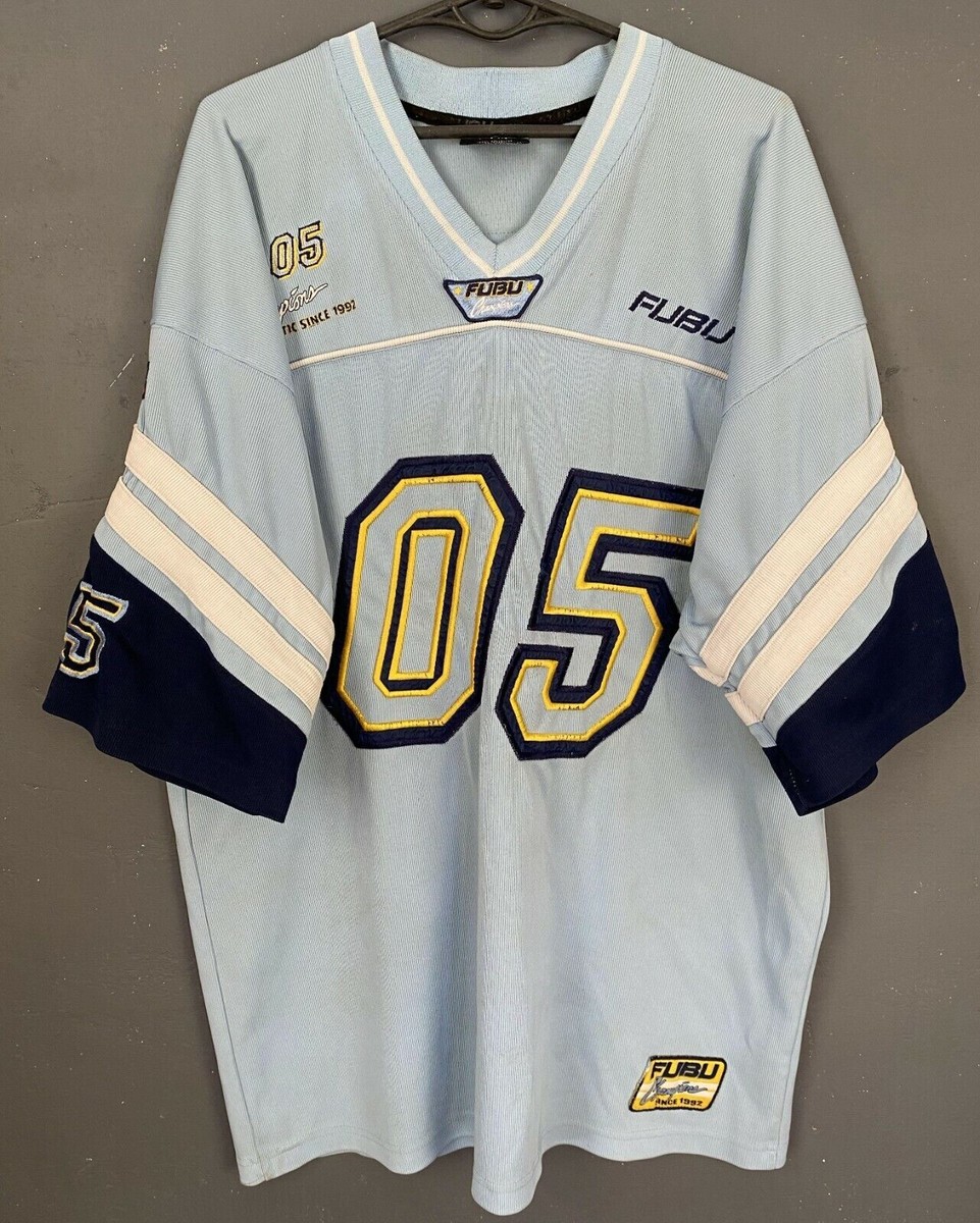 FUBU ゲームシャツ 05 刺繍 1992 オフィシャルリーグ ネイビーXL FUBU フブ ゲームシャツ LOS ANGELS 05 limited edition 1992