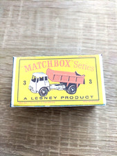 Matchbox Regular Wheels No3 Bedford Tipper Truck  - Replica / Copy Box only