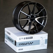 4 Circuit Cp35 18x8 5x114.3 40 Black Machined Wheels Fits Toyota Camry Crv