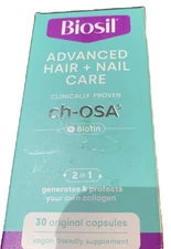 Biosil Advanced Hair + Nail Care 2 in 1 / Healthy aging -(30 capsules) Exp 10/24