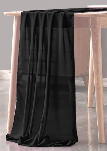 Corredor de mesa transparente de gasa para boda (18" de ancho x 108" de largo) - Imagen 6 de 75