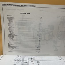 1985-1987 KLM Auto General Motors Astro/Safari Electrical Wiring Diagram Sheets 