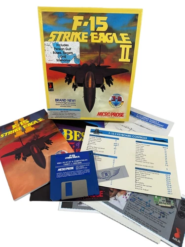 1990 F-15 STRIKE EAGLE II 3.5" FLOPPY PC GAME - MICROPROSE