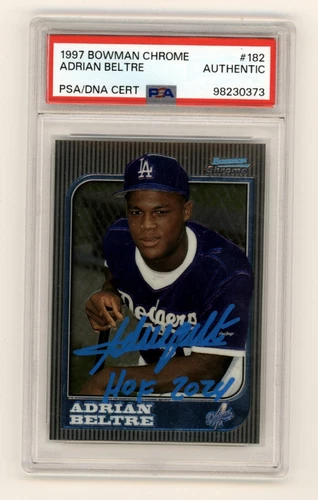 Adrian Beltre 1997 Bowman Chrome #182 RC Signed w/ HOF 2024 PSA Authentic Auto