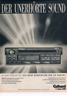 Gelhard Werbeanzeige Werbung Gelhard #1 NG 
