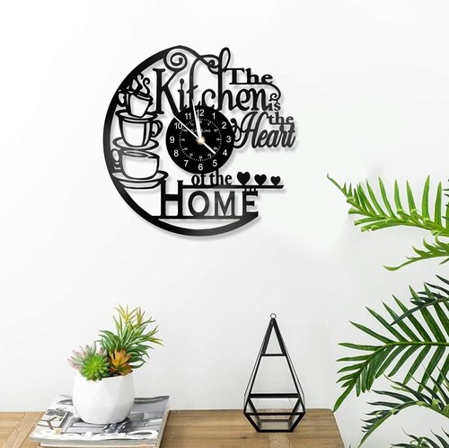 12 Inch Kitchen Vinyl Record Wall Clock,Coffee Wall Decor for Office Living Room - Picture 7 of 33