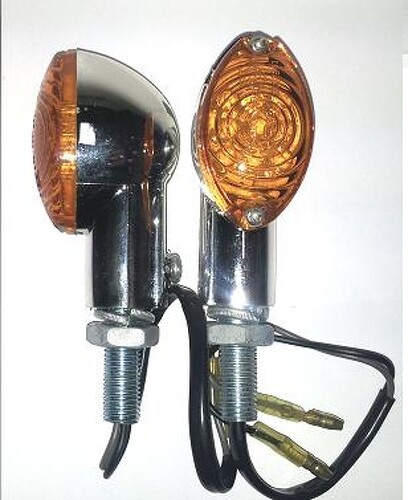 Turn Signals Indicators LED Motorcycle Universal Pair Motorbike Scooter Chrome
