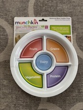 Munchkin Balanced Meal Toddler Divided Plate Fruits Grains Proteins Veggies