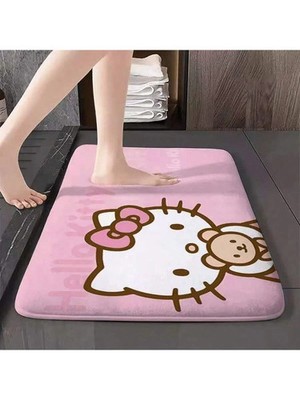 1 Stück Hello Kitty super saugfähige Fußmatte, schnelltrocknend weicher Badewannenteppich süß