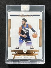 3/3 ≈1/1 ! 2020-21 Panini Flawless Karl-Anthony Towns #14 Bronze Diamond