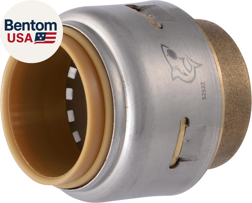 Max 3/4 Inch Push Cap, Push to Connect Brass Plumbing Fitting, PEX Pipe, Copper,