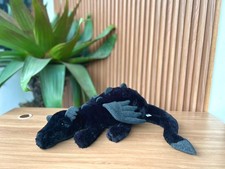 Jellycat Onyx Dragon Huge Plush NWOT Rare Retired Black Dragon Soft Toy