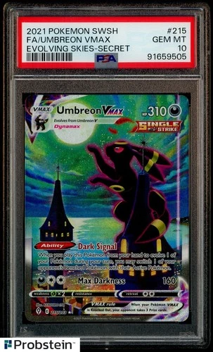 2021 Pokemon SWSH Evolving Skies Secret #215 FA Umbreon VMAX PSA 10 GEM MINT