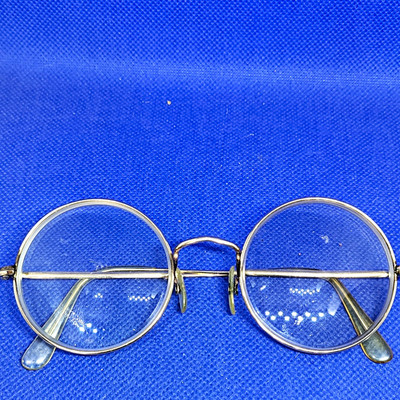 Algha England John Lennon rund Brillenfassung Gold Golddouble 12K Vollrand