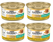 GOURMET Gold Savoury Cake pollo e carota per gatto 4 x 85 g