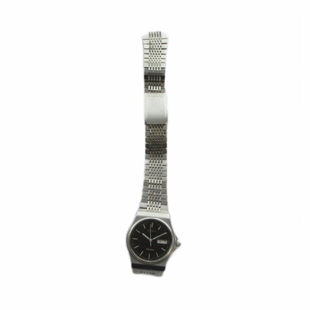 Seiko 5H23-7D20 Chronos Quartz Watch Black Dial Calen… - Gem