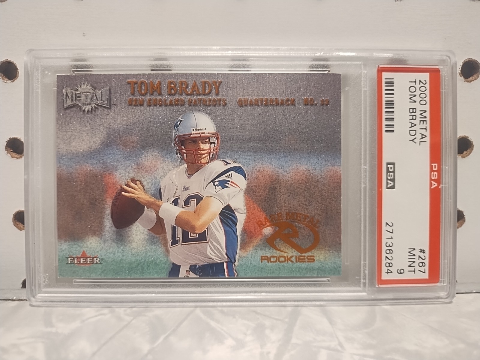 Tom Brady RC 2000 Fleer Metal #267 PSA 9 New England Patriots