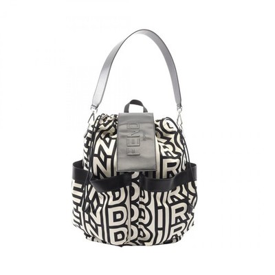 FENDI MARC JACOBS Rucksack Backpack 7VZ056 Nylon leather White Black Used mens